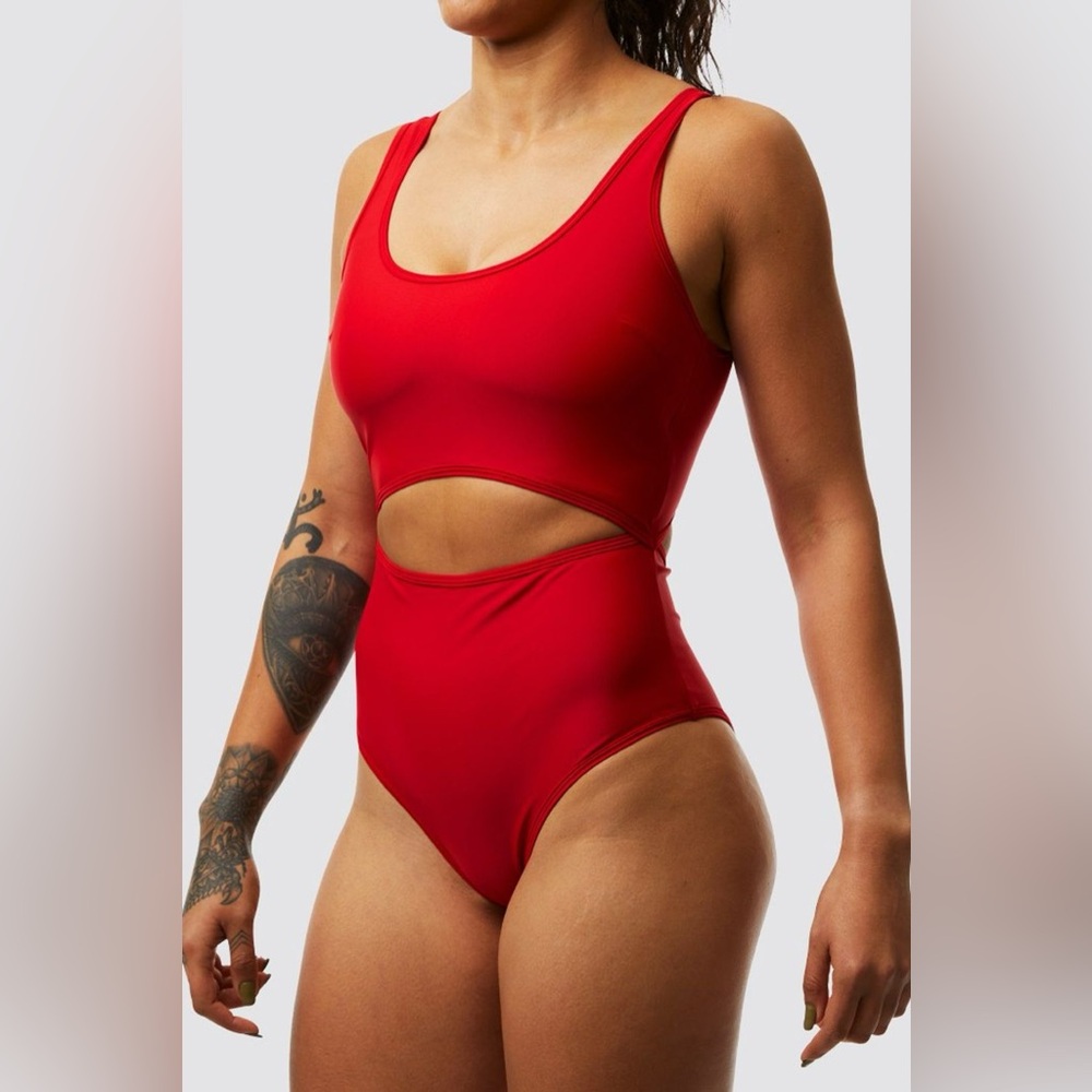 Riptide One Piece Swimsuit (Bright Red)
